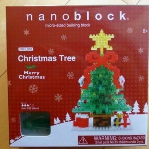 Nanoblock Micro-Sized Building Block Christmas Tree Merry Christmas 340 Piece